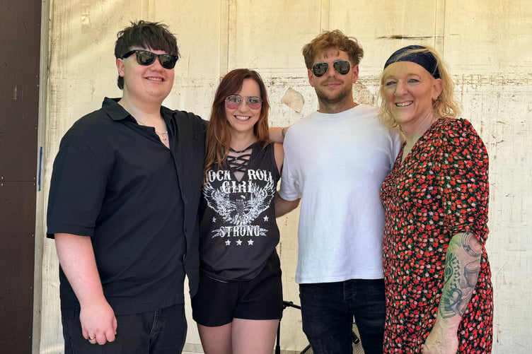 The band Everay played pop rock, originals and overs at Lapford Revel. AQ 5189