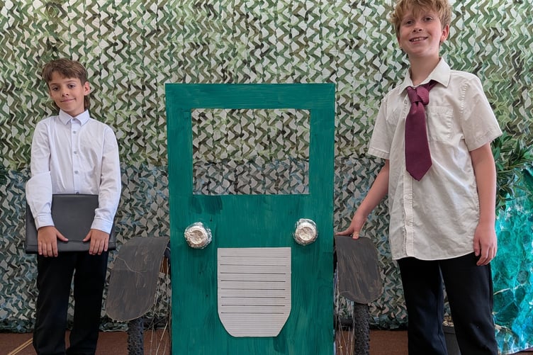 Some of the cast with Mr Toad’s car.