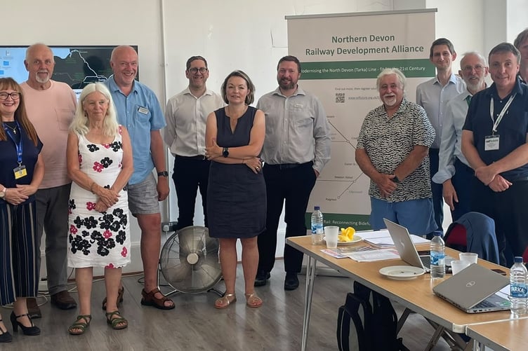 At the Exeter meeting of the North Devon Railway Development Alliance.