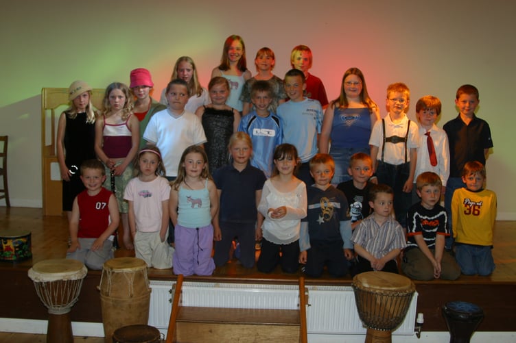 Children from Spreyton Primary School who took part in a talent show at the village hall in June 2005. 264-6455_IMG