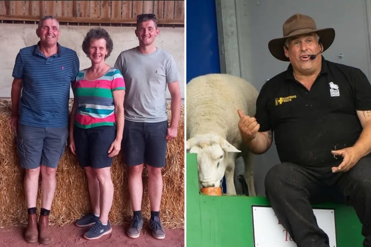 The Cheriton family, left and Trevor Wayborn of the Sheep Show, right.