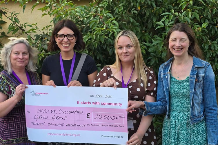 Involve Cullompton Green Group with the £20,000 it received from the National Lottery Community Fund.