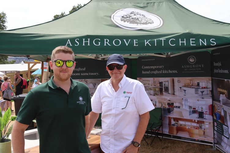Steve Frost and Gary Rice manned Ashgrove Kitchens' stand