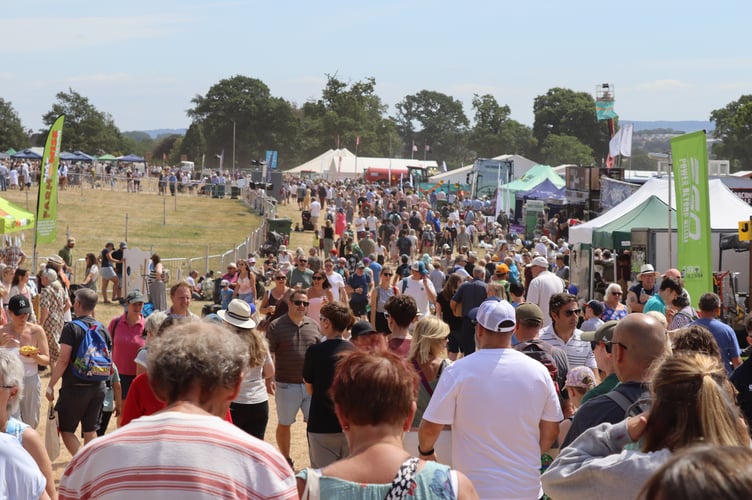 Crowds at a hot and dry Mid Devon Show