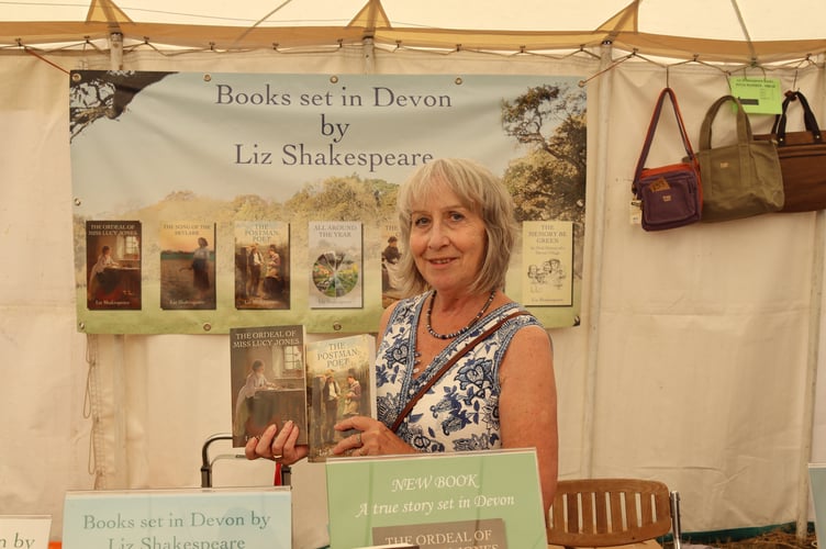 Local author Liz Shakespeare showcased her books set in Devon