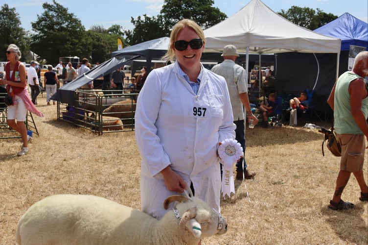 Gemma Stephens of Sandford was pleased to win a fifth-place rosette