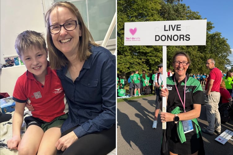 Left, James and Jo Jones post transplant, and right, Jo before she competed in her first British Transplant Games in Oxford in 2025.