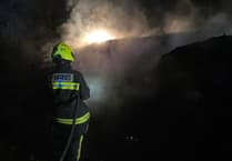 Many fire crews fought fire at farm