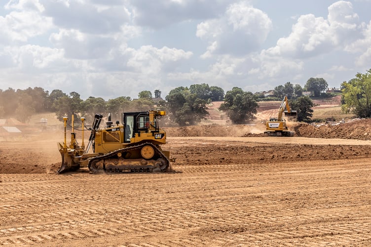 Contractors working on Crediton RFC Pitch 2.