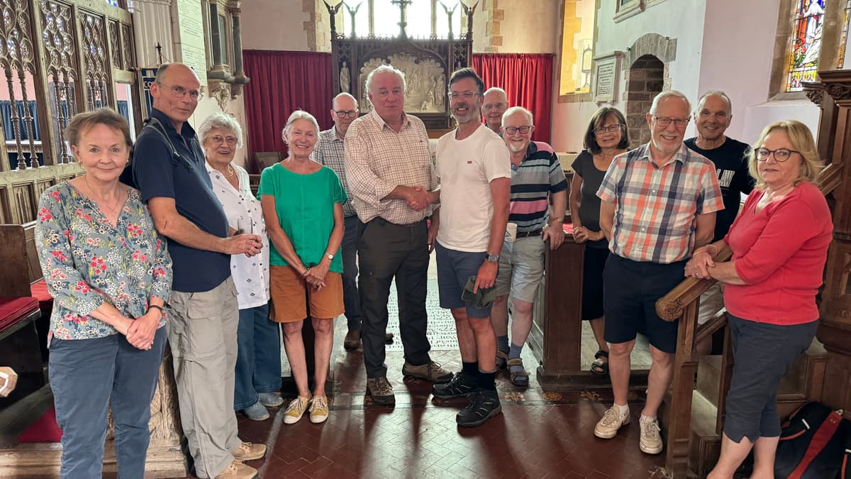 Priest walked 62 miles to 27 Crediton area churches