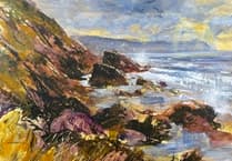 Artist demonstration in acrylics enjoyed