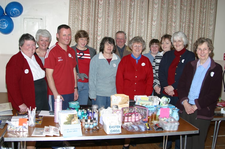 Ian Webber, third left, was about to take part in his first London Marathon. A coffee morning was held at Coldridge to raise funds in March 2004. 178-7812_IMG