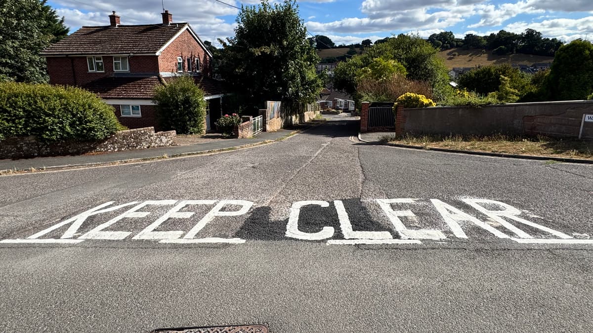 Markings painted on road at wrong location gaffe