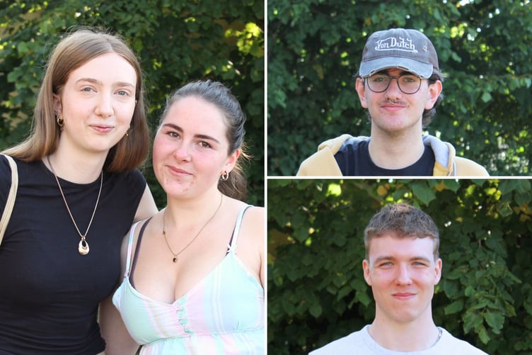 Liv Frisby, far left, and Evie Brotherton; Reece Carter top right and Willem Snowdon below