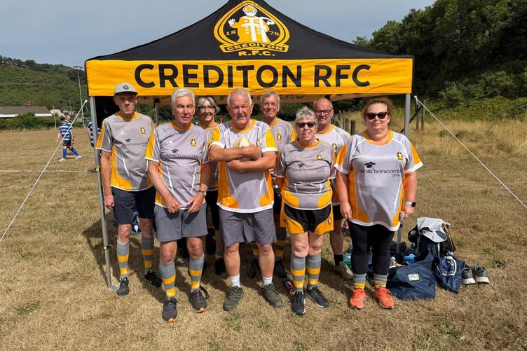 Crediton RFC Walking Rugby members.