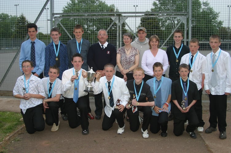 Crediton United Youth Football Club Under 14s were celebrating after winning the Trenchard Cup and the league in May 2005. 256-5697_IMG
