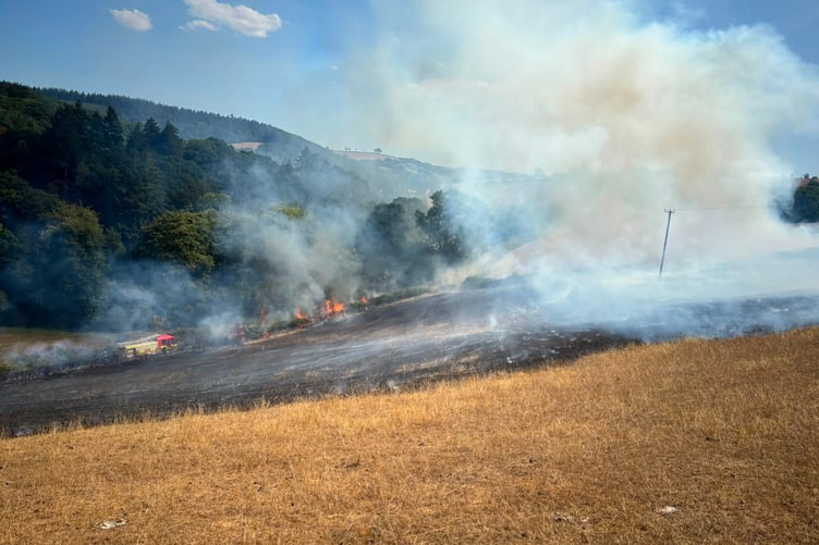 When the fire took hold at Little Harford, Tedburn St Mary.