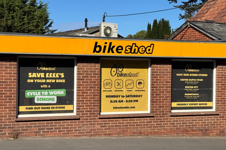 Staff at the Bike Shed in Crediton have been praised. AQ 9248