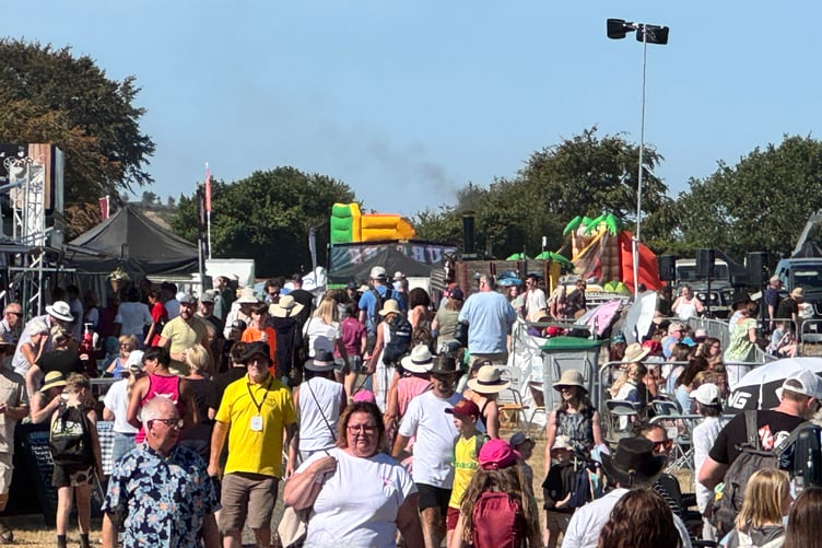A busy avenue at Okehampton Show. AQ 8812