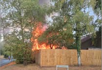 First on scene talks of dramatic three property blaze