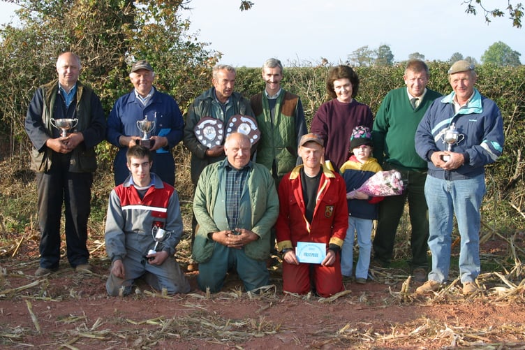 Trophy winners at the Mid Devon Ploughing Club match held at Copplestone in October 2003. 162-6263_IMG