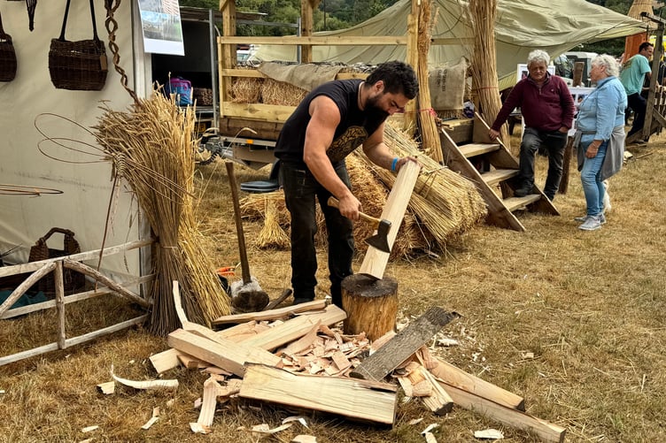 Rural Crafts in action at Chagford Show. AQ 9454