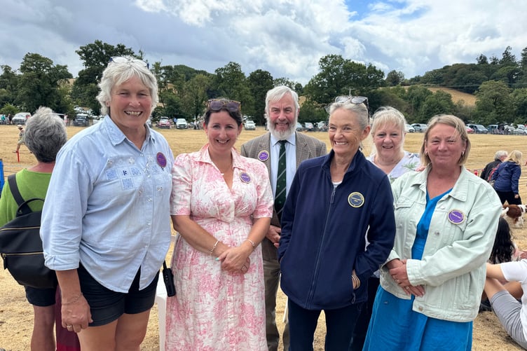 Some of the Chagford Show committee with secretary Tiggy Fuller, second left. AQ 9477