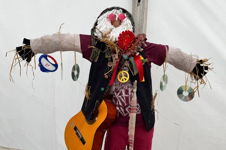 The first prize-winning scarecrow at Chagford Show. AQ 9426