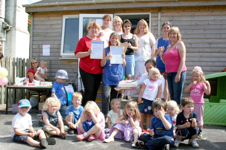 Lapford Pre-School celebrated receiving its accreditation with the Pre-School Learning Alliance in July 2006. IMG_0012