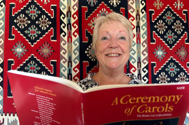 Tina Guthrie from Crediton, conductor with the Chagford Singers.