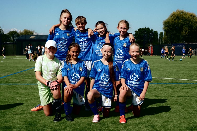 One of the teams which took part in the girls' grassroots football tournament.