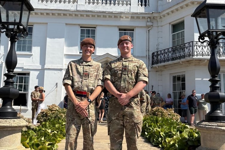 Crediton Army Cadets SSGT Stevenson and SSGT Wonnacott who have achieved the prestigious Master Cadet Course.