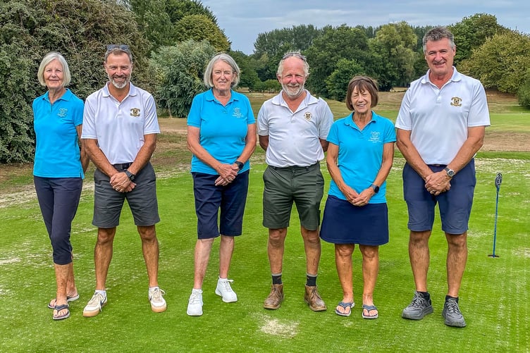Members of the Downes Mixed Dartmoor League team.