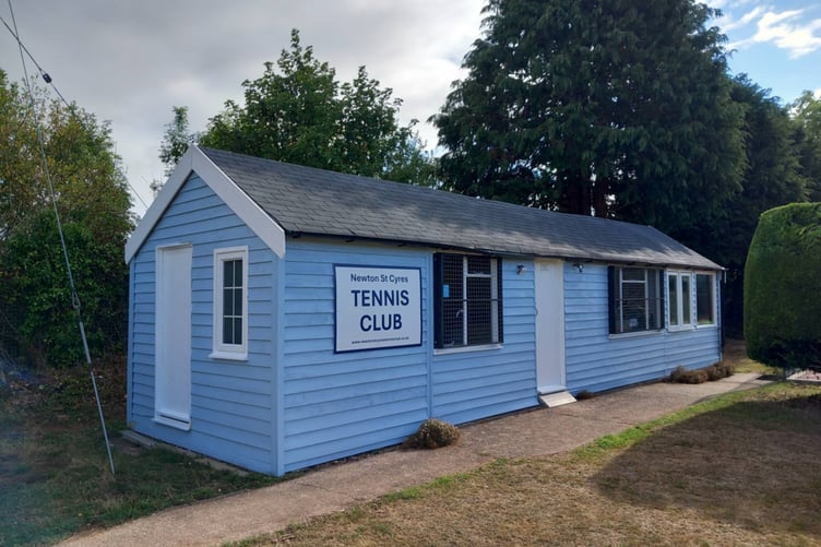 Newton St Cyres Tennis Club clubhouse.