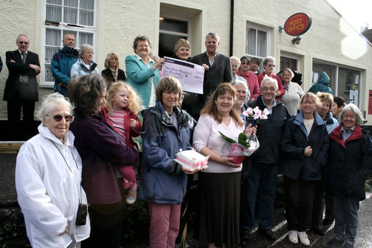 A presentation was made to Joan Newstead who was retiring after running Sandford Post Office for 30 years in October 2006. IMG_5439