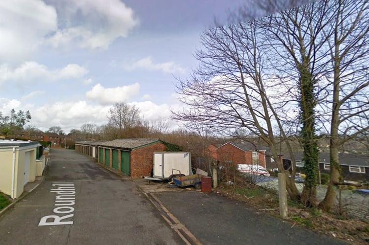 The garages at Roundhill, in Tiverton