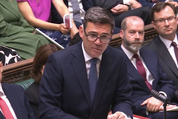 Prime minister Andy Burnham answers questions on North Devon District Hospital's maternity unit