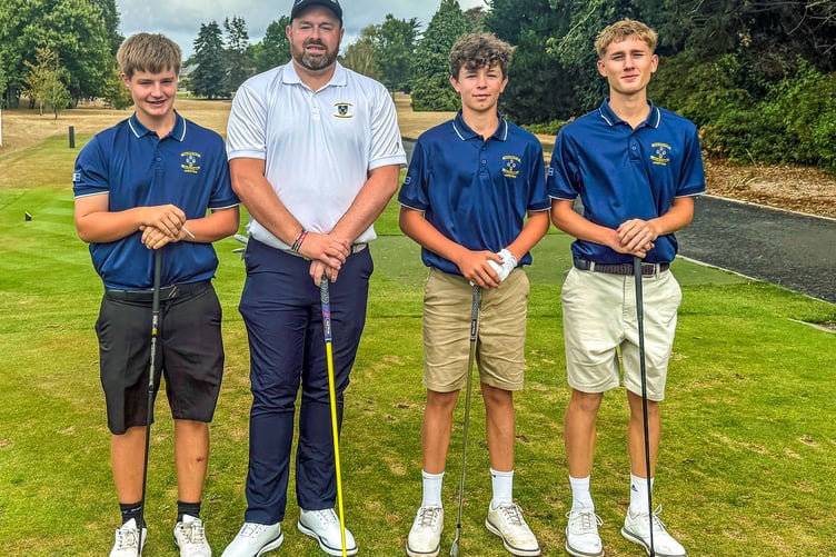 Liam, Ed and George with Downes pro Ollie Greenslade.