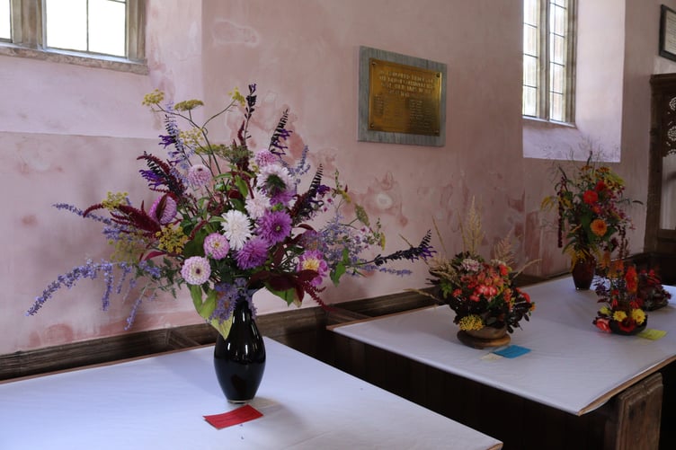 Flower displays in St Andrews Church