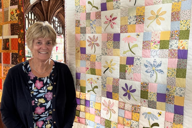 Margaret Burrows exhibited many examples of her quilting work. AQ 0121