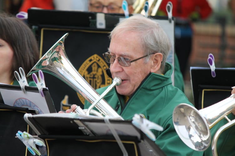 Crediton Town Band member Eric Parkes. AQ 2156