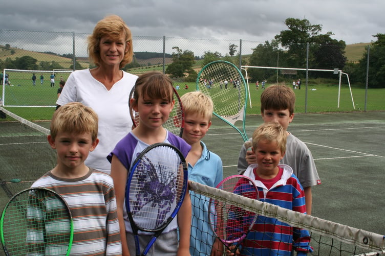 Tennis practice was one of the sports to take part in at the two-day Sandford Games in September 2006. IMG_4995