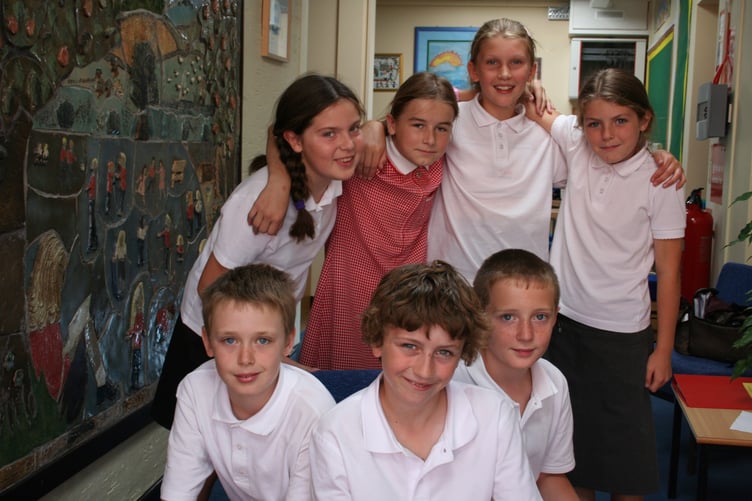 Older pupils at Newton St Cyres Primary School were working on friendship and being part of a team in September 2006. IMG_5062