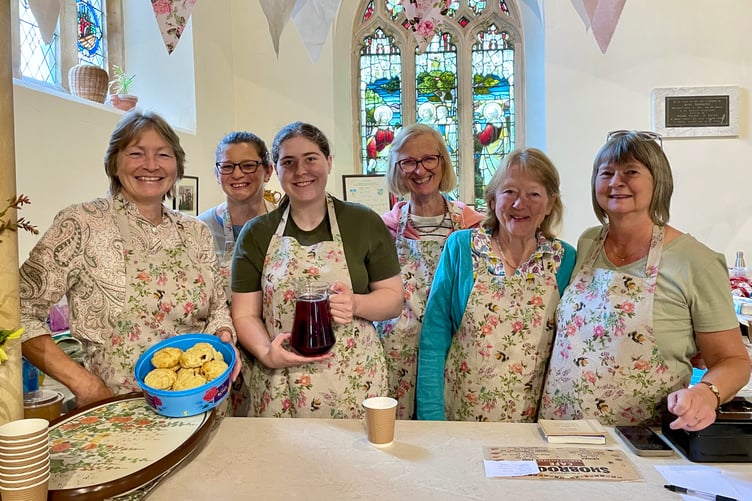 12 September 2026 Shobrooke Harvest Festival Volunteers made sure festival-goers were fed and watered inside St Swithun's Church (Will Goddard, Crediton Courier)