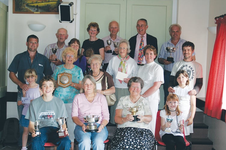 Trophy and award winners at Sandford Flower Show in August 2007. IMG_7441