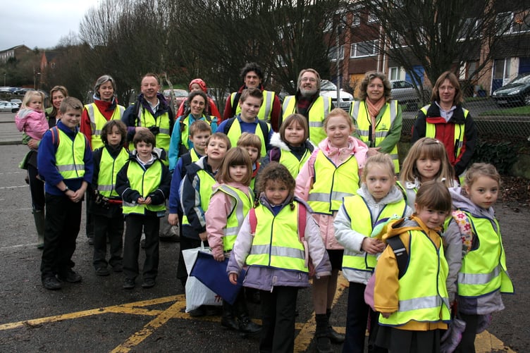 Landscore Primary School began a 'walking bus' from St Saviour's Way car park in January 2007. IMG_5993