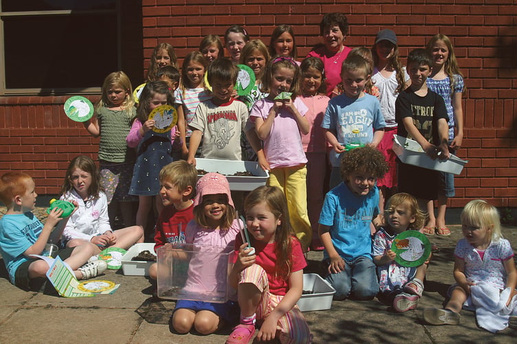 Some of the children who attended a Wildlife for Kids workshop at Crediton Library in August 2007. IMG_0210