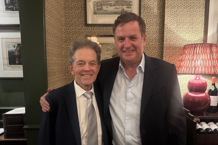 Mel Stride MP, right, and Arthur Laffer.
