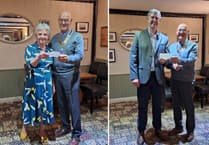 Crediton Rotarians gift £1,100 to two charities