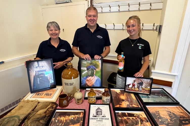 Sandford Orchards had a display explaining the history of local cider making at the event. AQ 1234
